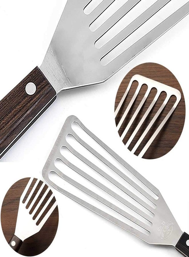 TASKHOUSE Metal Spatula with Beveled Edges Stainless Steel Burger Turner for Griling, Flipping (Small, 1 Piece) - Image 2